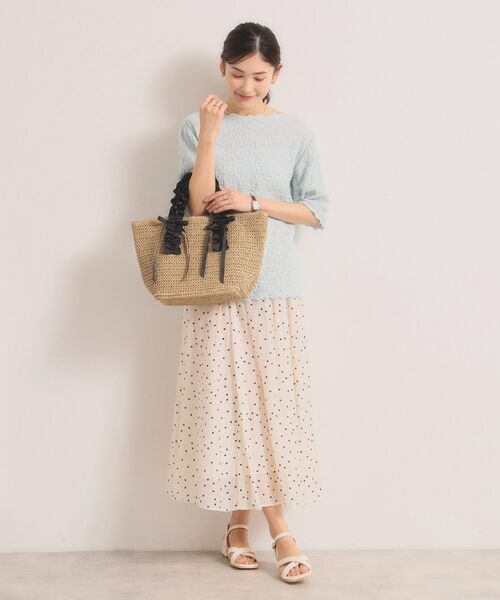 ITS'DEMO / イッツデモ トートバッグ | 雑材フリルハンドルトート | 詳細4