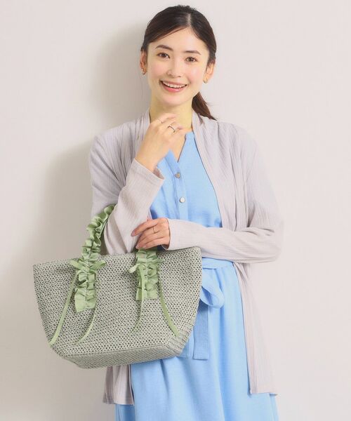 ITS'DEMO / イッツデモ トートバッグ | 雑材フリルハンドルトート | 詳細5