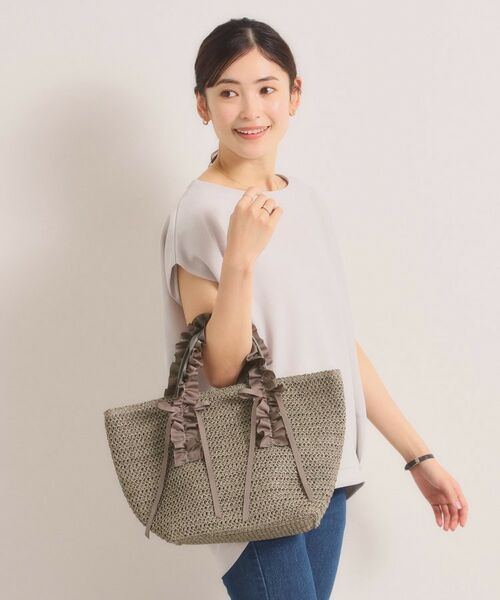 ITS'DEMO / イッツデモ トートバッグ | 雑材フリルハンドルトート | 詳細7