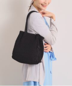 ITS'DEMO / イッツデモ トートバッグ | 雑材コード編みタッセルトート