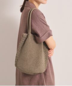 ITS'DEMO / イッツデモ トートバッグ | 雑材コード編みタッセルトート