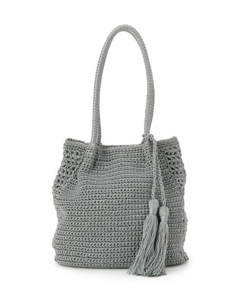 ITS'DEMO / イッツデモ トートバッグ | 雑材コード編みタッセルトート | 詳細10