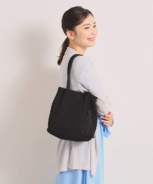 ITS'DEMO / イッツデモ トートバッグ | 雑材コード編みタッセルトート | 詳細5