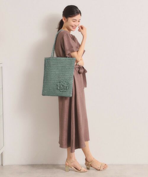 ITS'DEMO / イッツデモ トートバッグ | 雑材コサージュフラットトート | 詳細2