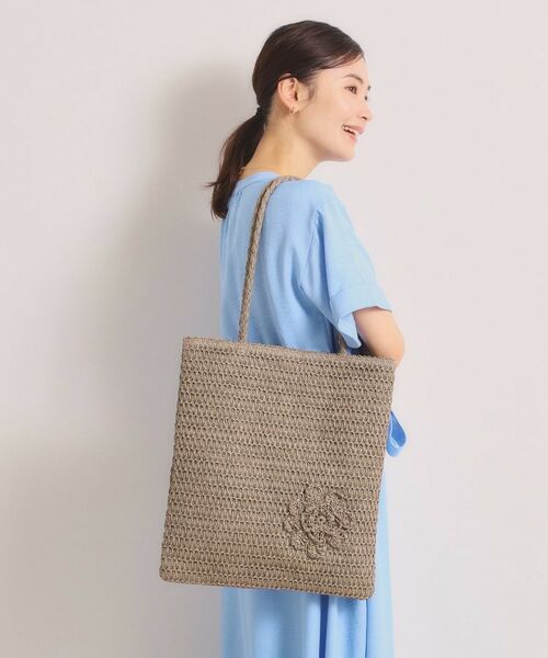 ITS'DEMO / イッツデモ トートバッグ | 雑材コサージュフラットトート | 詳細3