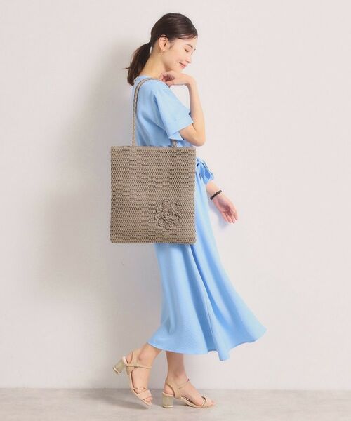 ITS'DEMO / イッツデモ トートバッグ | 雑材コサージュフラットトート | 詳細4