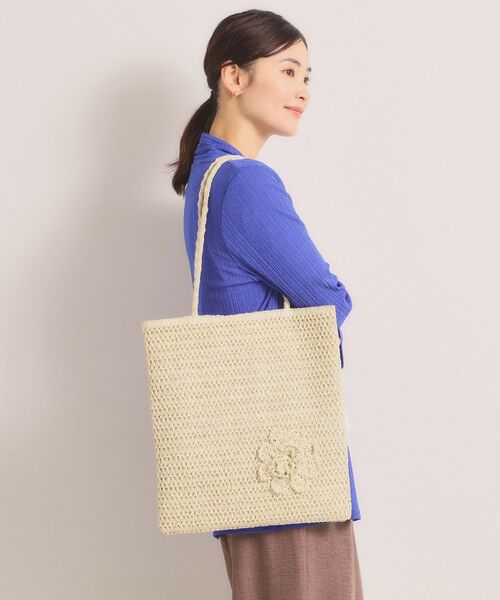 ITS'DEMO / イッツデモ トートバッグ | 雑材コサージュフラットトート | 詳細5