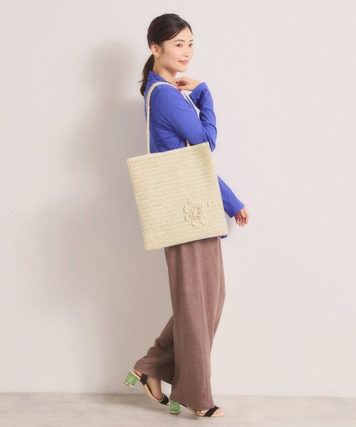 ITS'DEMO / イッツデモ トートバッグ | 雑材コサージュフラットトート | 詳細6