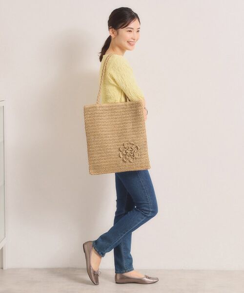 ITS'DEMO / イッツデモ トートバッグ | 雑材コサージュフラットトート | 詳細8