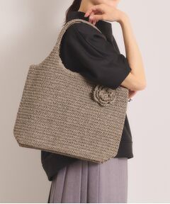 ITS'DEMO / イッツデモ トートバッグ | 雑材フラワーチャームくりてトート