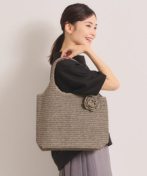 ITS'DEMO / イッツデモ トートバッグ | 雑材フラワーチャームくりてトート | 詳細3