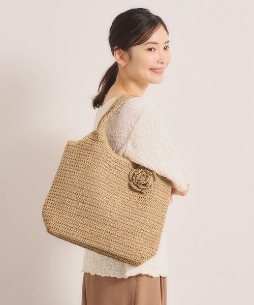 ITS'DEMO / イッツデモ トートバッグ | 雑材フラワーチャームくりてトート | 詳細7