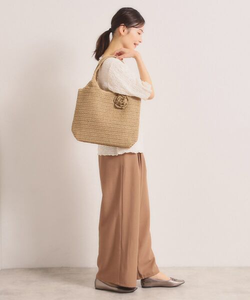 ITS'DEMO / イッツデモ トートバッグ | 雑材フラワーチャームくりてトート | 詳細8