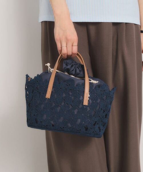 ITS'DEMO / イッツデモ トートバッグ | レース2WAYトート（ネイビー(094)）