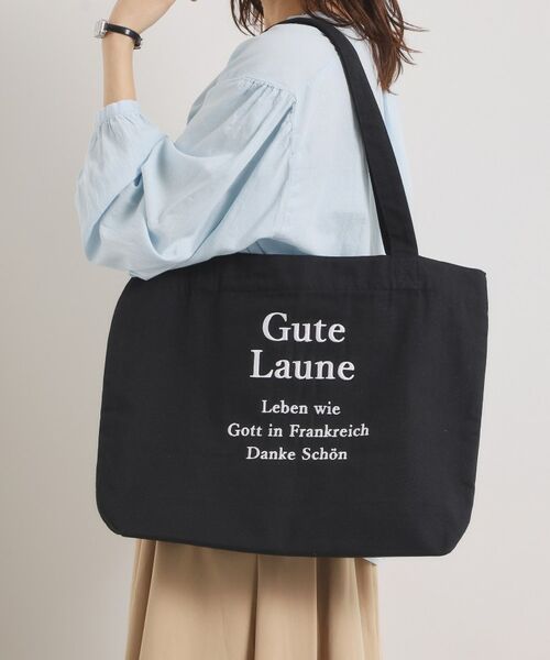 ITS'DEMO / イッツデモ トートバッグ | 【A4対応】ロゴ刺繍トート（ブラック(019)）