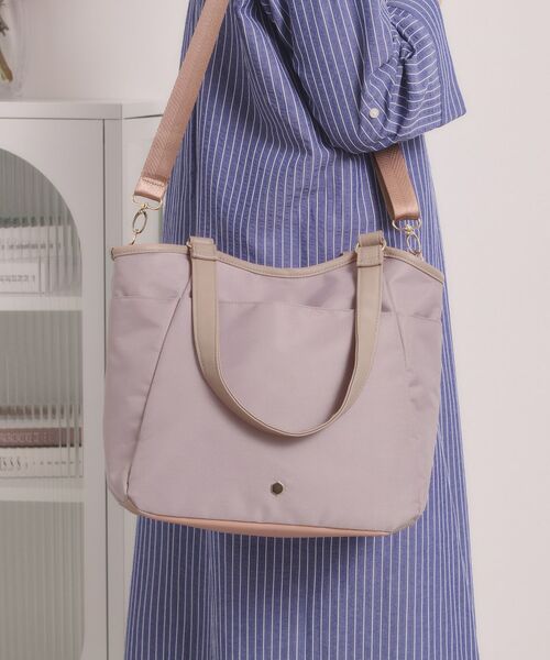 ITS'DEMO / イッツデモ トートバッグ | 撥水12ポケットコンビトート（ピンク(071)）