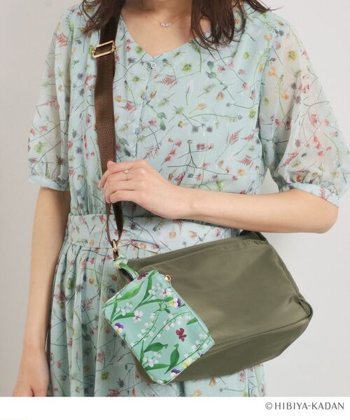 ITS'DEMO / イッツデモ ショルダーバッグ | 【ITS’DEMO × HIBIYA－KADAN】ポーチ付きショルダー（カーキ(027)）