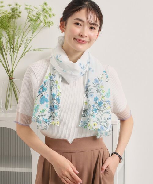 ITS'DEMO / イッツデモ マフラー・ショール・スヌード・ストール | 【母の日】箱入りグラデフラワーストール | 詳細6