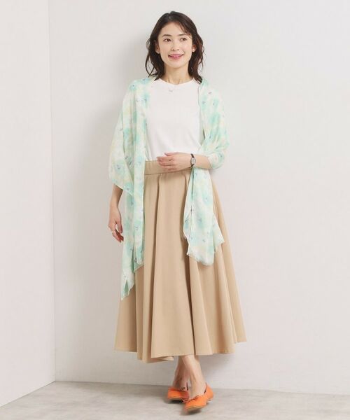 ITS'DEMO / イッツデモ マフラー・ショール・スヌード・ストール | 【UV／接触冷感】水彩花柄ぼかしストール | 詳細6