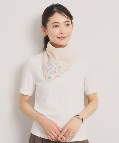 ITS'DEMO / イッツデモ バンダナ・スカーフ | 【UVケア】箱入りリング付き刺繍スカーフ | 詳細6