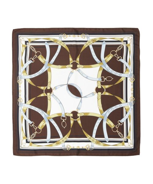 ITS'DEMO / イッツデモ バンダナ・スカーフ | 70幅ベルト柄スカーフ（ブラウン(143)）