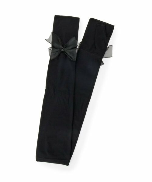 ITS'DEMO / イッツデモ 手袋 | 【接触冷感／洗濯可】オーガンジーリボンUVグローブ（ブラック(019)）