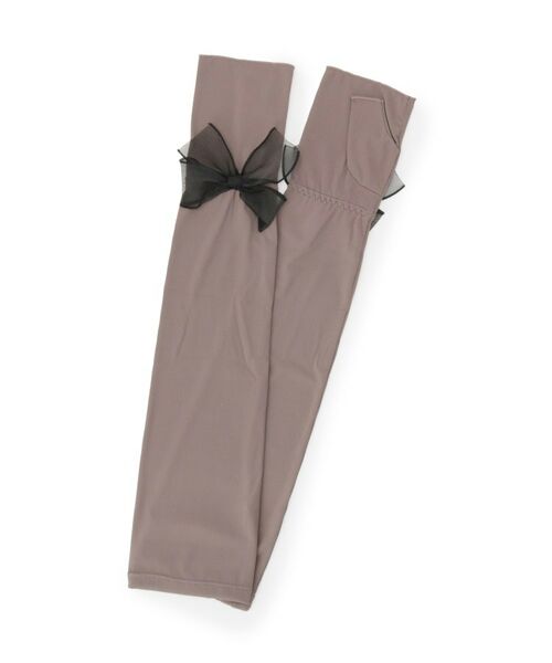 ITS'DEMO / イッツデモ 手袋 | 【接触冷感／洗濯可】オーガンジーリボンUVグローブ（モカブラウン(042)）