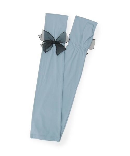 ITS'DEMO / イッツデモ 手袋 | 【接触冷感／洗濯可】オーガンジーリボンUVグローブ（ブルー(092)）