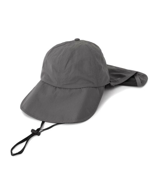 ITS'DEMO / イッツデモ キャップ | 【撥水／冷感】タレ付きUVワイドキャップ（グレー(012)）
