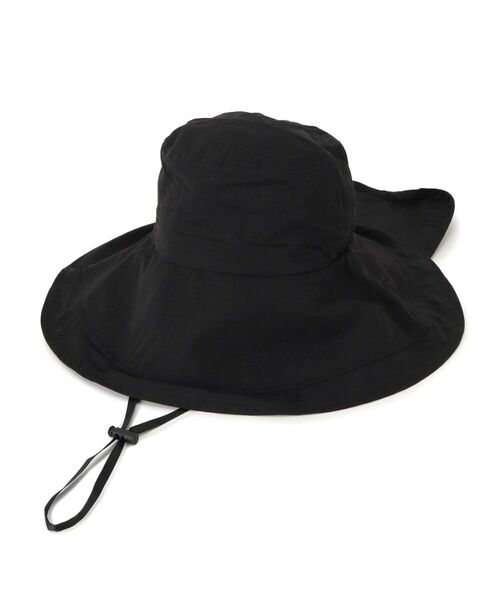 ITS'DEMO / イッツデモ ハット | 【撥水／冷感】タレ付きUVツバ広ハット（ブラック(019)）