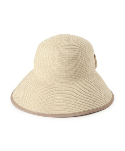 ITS'DEMO / イッツデモ ハット | 【折り畳み可】ウォッシャブルバックリボンハット（ライトベージュ(051)）