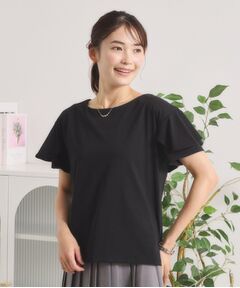 ITS'DEMO / イッツデモ カットソー | 【接触冷感／遮熱／洗濯機OK】バックフリルTシャツ