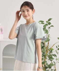 ITS'DEMO / イッツデモ カットソー | 【接触冷感／遮熱／洗濯機OK】バックフリルTシャツ