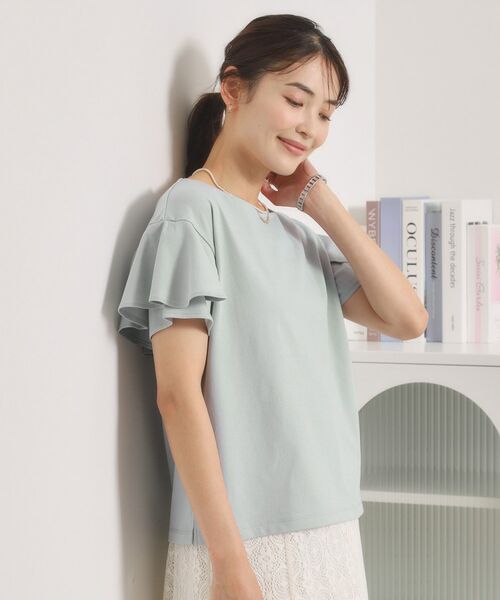 ITS'DEMO / イッツデモ カットソー | 【接触冷感／遮熱／洗濯機OK】バックフリルTシャツ | 詳細10