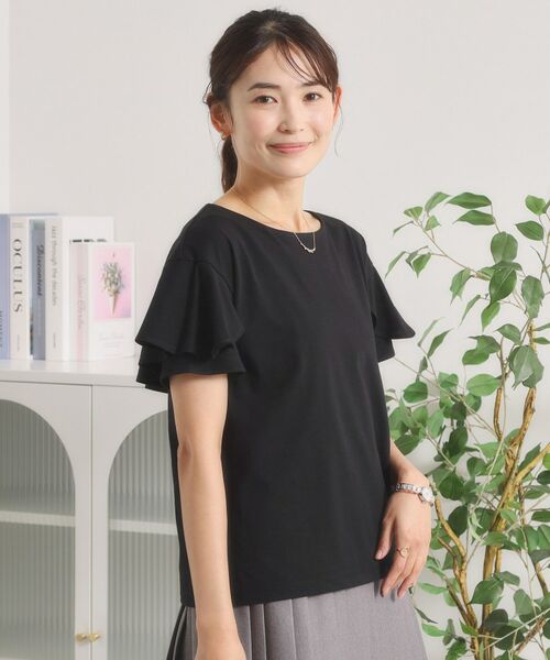 ITS'DEMO / イッツデモ カットソー | 【接触冷感／遮熱／洗濯機OK】バックフリルTシャツ | 詳細6
