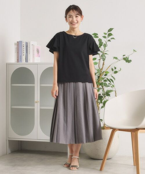 ITS'DEMO / イッツデモ カットソー | 【接触冷感／遮熱／洗濯機OK】バックフリルTシャツ | 詳細7