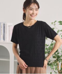 ITS'DEMO / イッツデモ カットソー | 【手洗い可】レースジャカードTシャツ
