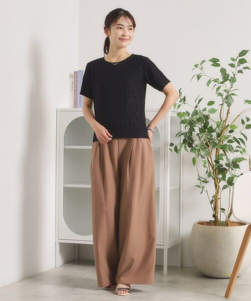 ITS'DEMO / イッツデモ カットソー | 【手洗い可】レースジャカードTシャツ | 詳細7