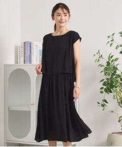 【手洗い可】スラブレイヤード風ワンピース
