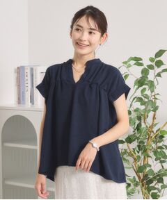 ITS'DEMO / イッツデモ シャツ・ブラウス | 【接触冷感／吸水速乾／洗濯機OK】ギャザースキッパーブラウス