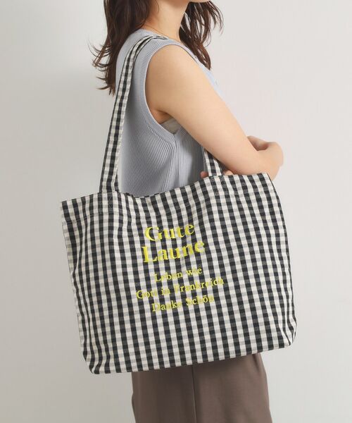 ITS'DEMO / イッツデモ トートバッグ | ロゴ刺繍ラージトート（ブラック(219)）