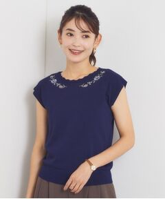 ITS'DEMO / イッツデモ カットソー | スカラップ刺繍ニット