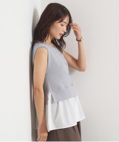 ITS'DEMO / イッツデモ ニット・セーター | レイヤードジレ風ニット