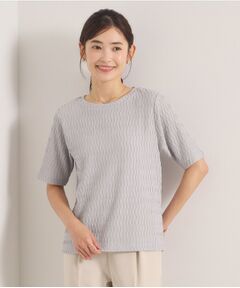 ITS'DEMO / イッツデモ カットソー | シャーリングジャカードTシャツ