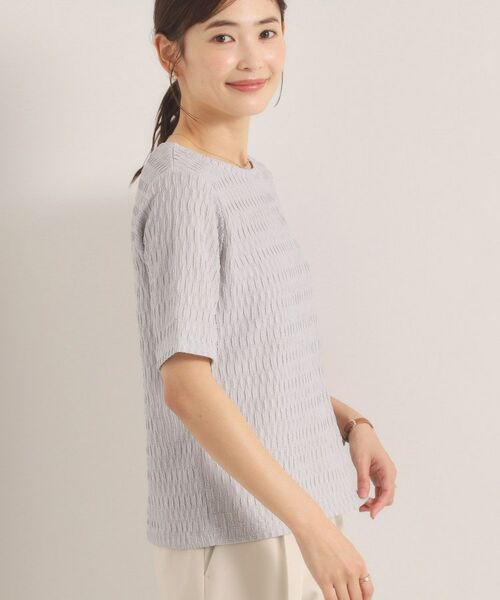 ITS'DEMO / イッツデモ カットソー | シャーリングジャカードTシャツ | 詳細2