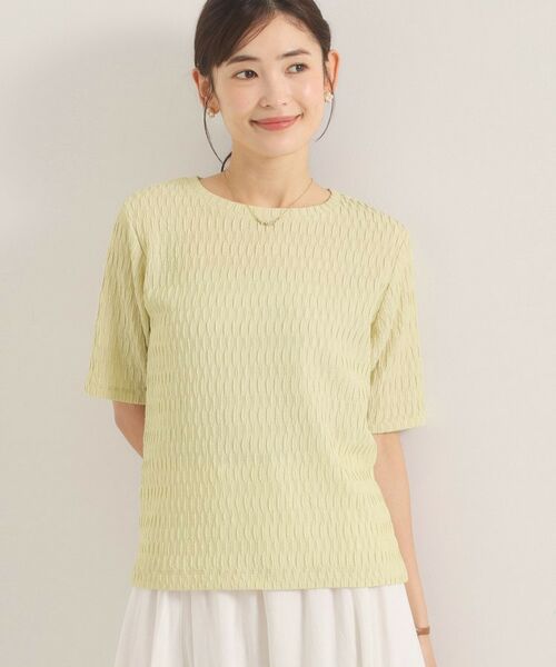 ITS'DEMO / イッツデモ カットソー | シャーリングジャカードTシャツ | 詳細9