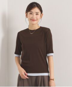 ITS'DEMO / イッツデモ Tシャツ | シアーレイヤード5分袖Tシャツ