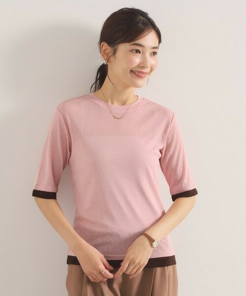 ITS'DEMO / イッツデモ Tシャツ | シアーレイヤード5分袖Tシャツ | 詳細10