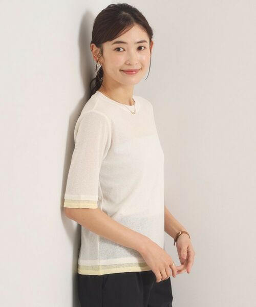 ITS'DEMO / イッツデモ Tシャツ | シアーレイヤード5分袖Tシャツ | 詳細2
