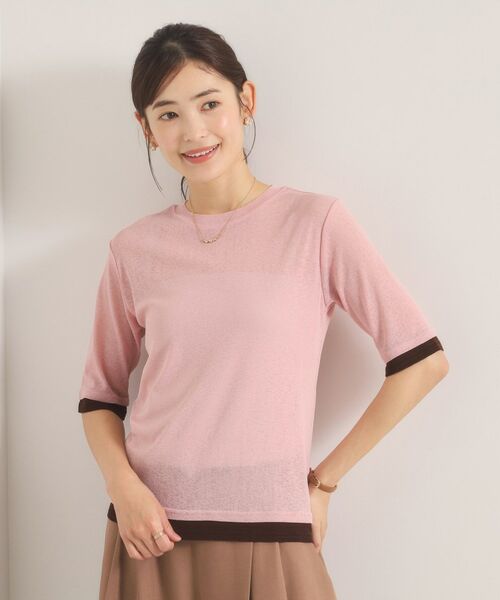 ITS'DEMO / イッツデモ Tシャツ | シアーレイヤード5分袖Tシャツ | 詳細9
